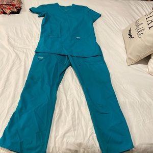Teal Cherokee Petite XS Scrub Set
